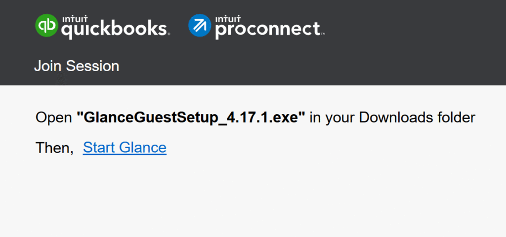 How to start a glance session